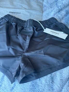 Essentials Fear of God Black Running Shorts